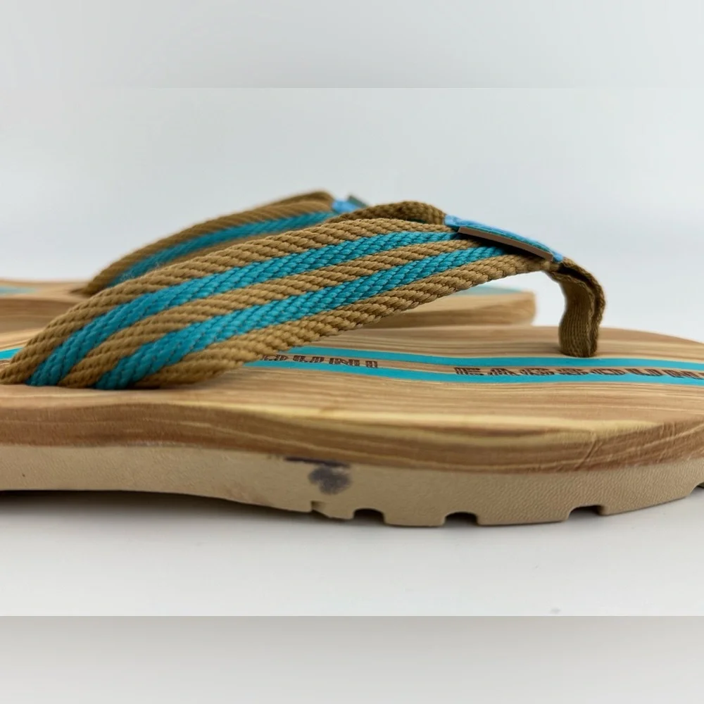 Eagsouni Unisex Flip Flops, Casual Comfort Thong Sandals Tan/Blue Size 41 - Picture 11 of 11
